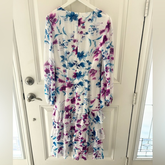 NWT Lulu’s Sweet Sunday Floral Print Long Sleeve Midi Dress Medium - Picture 10 of 14